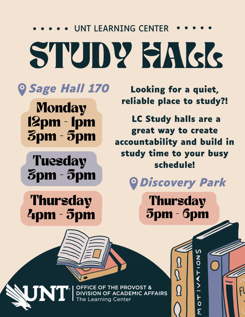 Study Hall flyer: Looking for a quiet, reliable place to study?! Sage Hall 170; Discovery Park